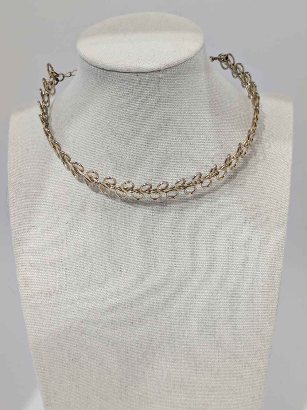 Gold Metal Choker Collar Necklace